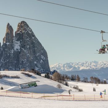Skiing on Alpe di Siusi