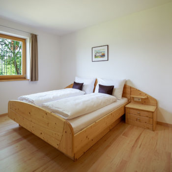 Schlafzimmer in der Ferienwohnung am Bauernhof