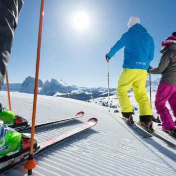 Skiing on the Alpe di Siusi